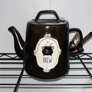 Rae Dunn Black and White Ceramic Teapot